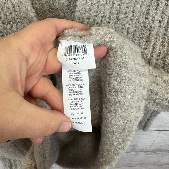 Karen Kane Women's Taupe Chunky Knit Button Front Sweater Cardigan Size Medium - Picture 7 of 9